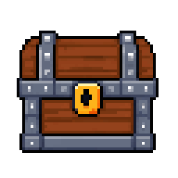 A pixel-art treasure chest, closed, generated by objectPro